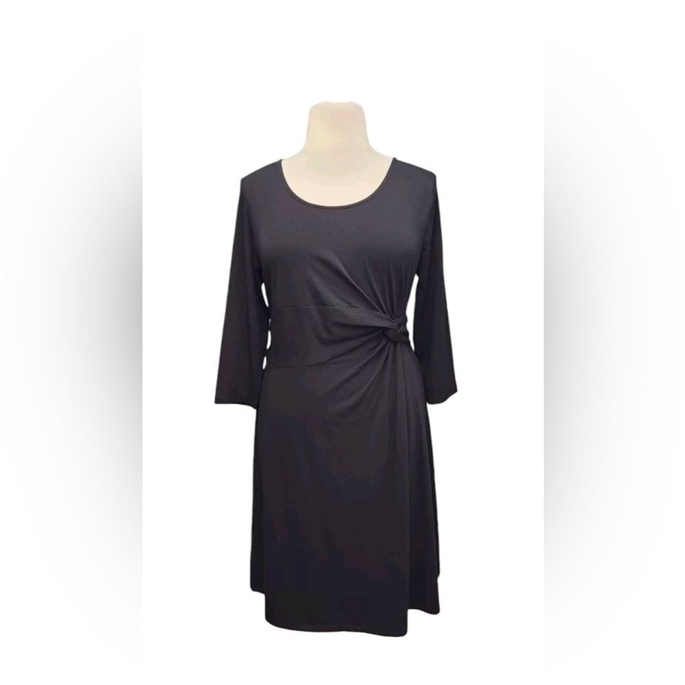 Lands end tencel wrap dress 3/4 sleeve Size- medium NWT